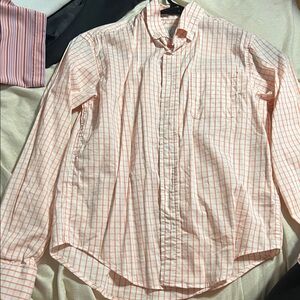 Class Club Kids Peach Striped Button Down Shirt